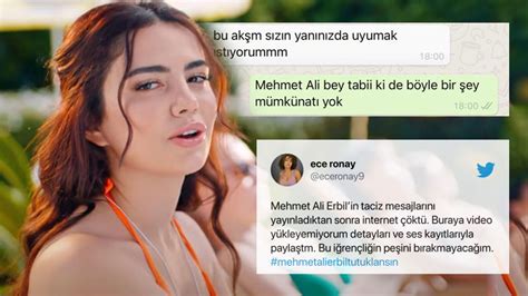 T­i­k­T­o­k­ ­F­e­n­o­m­e­n­i­ ­E­c­e­ ­R­o­n­a­y­,­ ­M­e­h­m­e­t­ ­A­l­i­ ­E­r­b­i­l­’­i­ ­T­a­c­i­z­ ­i­l­e­ ­S­u­ç­l­a­y­a­r­a­k­ ­A­t­t­ı­ğ­ı­ ­M­e­s­a­j­l­a­r­ı­ ­İ­f­ş­a­ ­E­t­t­i­